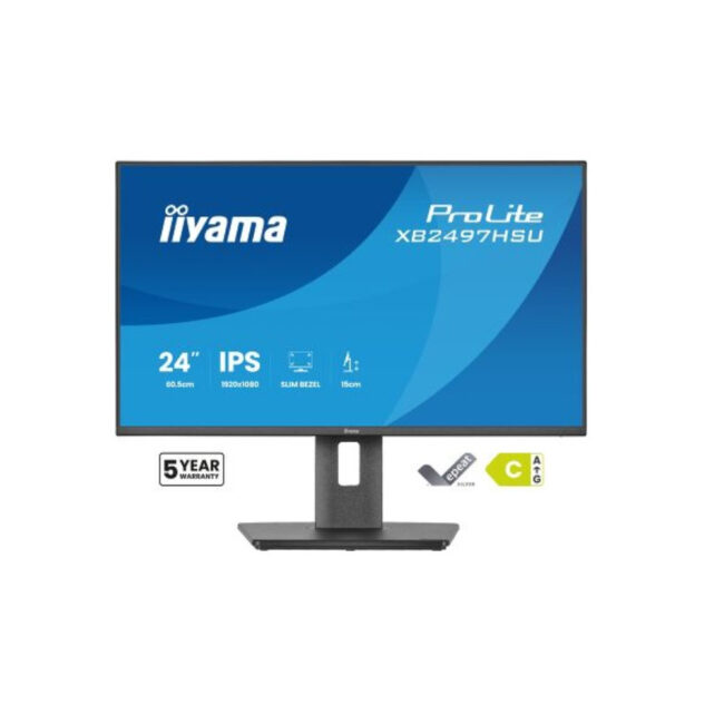 IIYAMA XB2497HSU-B1 - 23.8p FHD IPS 4ms 350cd/mÂ² HDMI-DP HUB-USB Réglable Noir