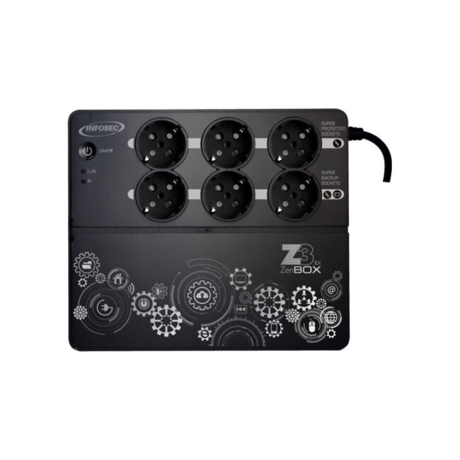 Onduleur INFOSEC Z3 Cube Ex 500 500VA 3+3 prises FR/Shucko