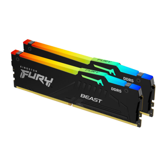 Kingston FURY Beast - Kit Mémoire DIMM Gamer DDR5 5600 32 Go (2x 16 Go) RGB