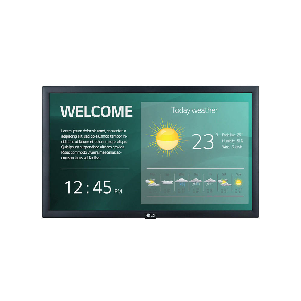 LG 22SM3G - 21.5p - LED - affichage numérique avec Pro integré 1080p FHD - Noir