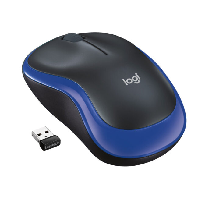 M185 Blue Wireless Mouse for Notebooks Boîte