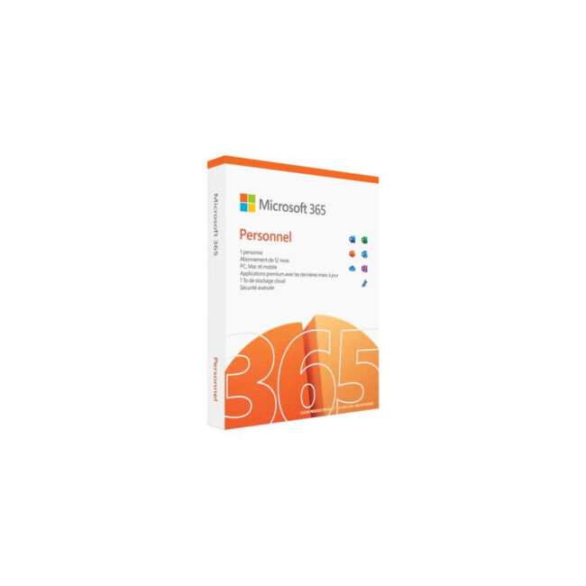 Microsoft 365 Personnel - Boite - 1 an - 1 utilisateur - 5 appareils - PC/MAC - Officiel