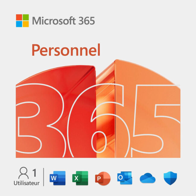 Microsoft 365 Personnel - Dématérialisé (mail) - 1 an - 1 utilisateur - 5 appareils - PC/MAC - Officiel