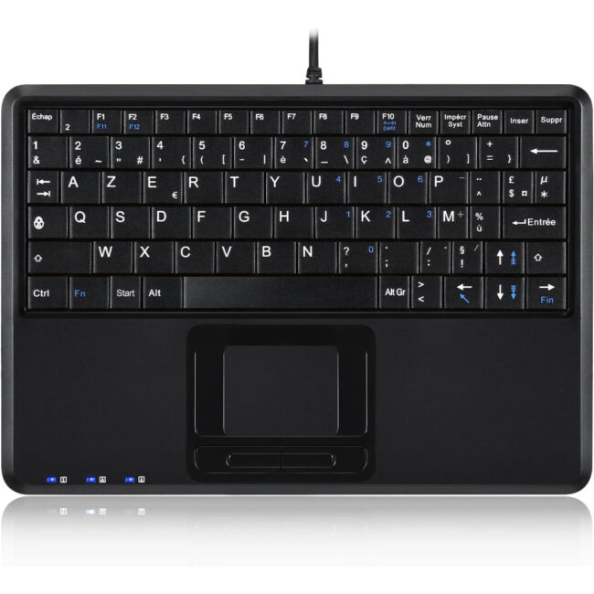 PER00048537 PERIBOARD-510 H PLUS FR Clavier AZERTY Super Mini Touchpad avec Hub USB 2p (11004)