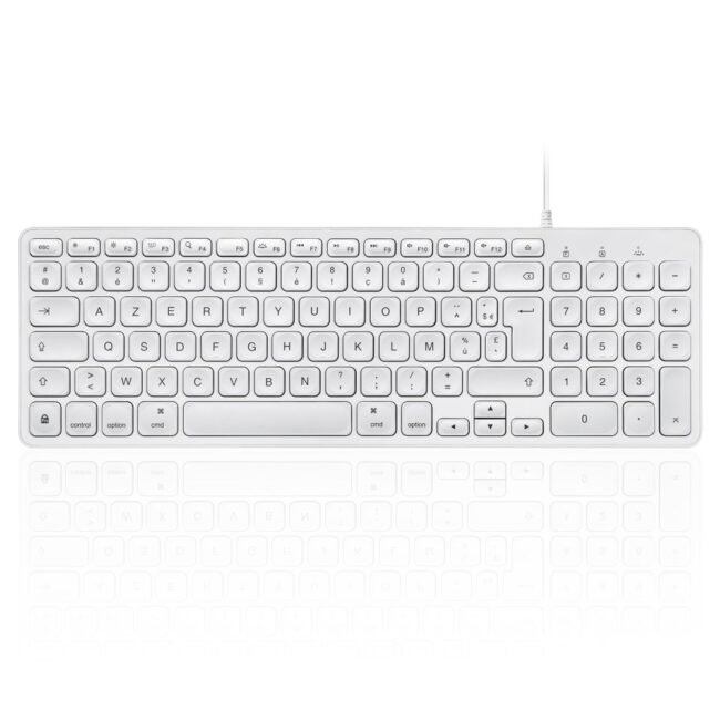 PER00048482 PERIBOARD-333M - Clavier AZERTY À  ciseaux rétroéclairé compact filaire pour Mac (12080)