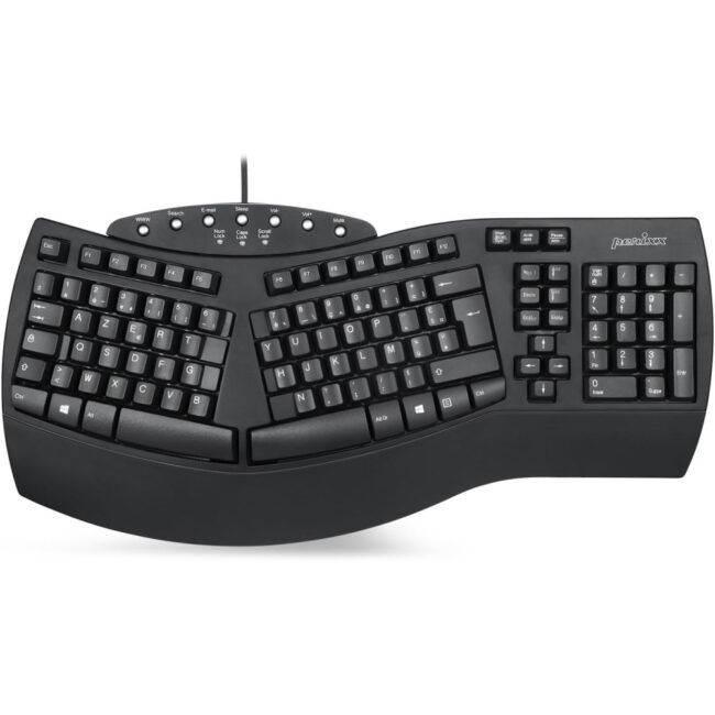 PERCL029644 PERIBOARD-512 FR B Noir Clavier AZERTY Ergonomique