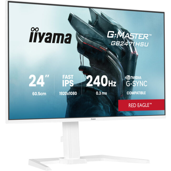 IIYAMA GB2471HSU-W1 - 23,8p F.IPS FHD 0.3ms 350cd/m² HDMI-DP 2x2W Réglable Blanc