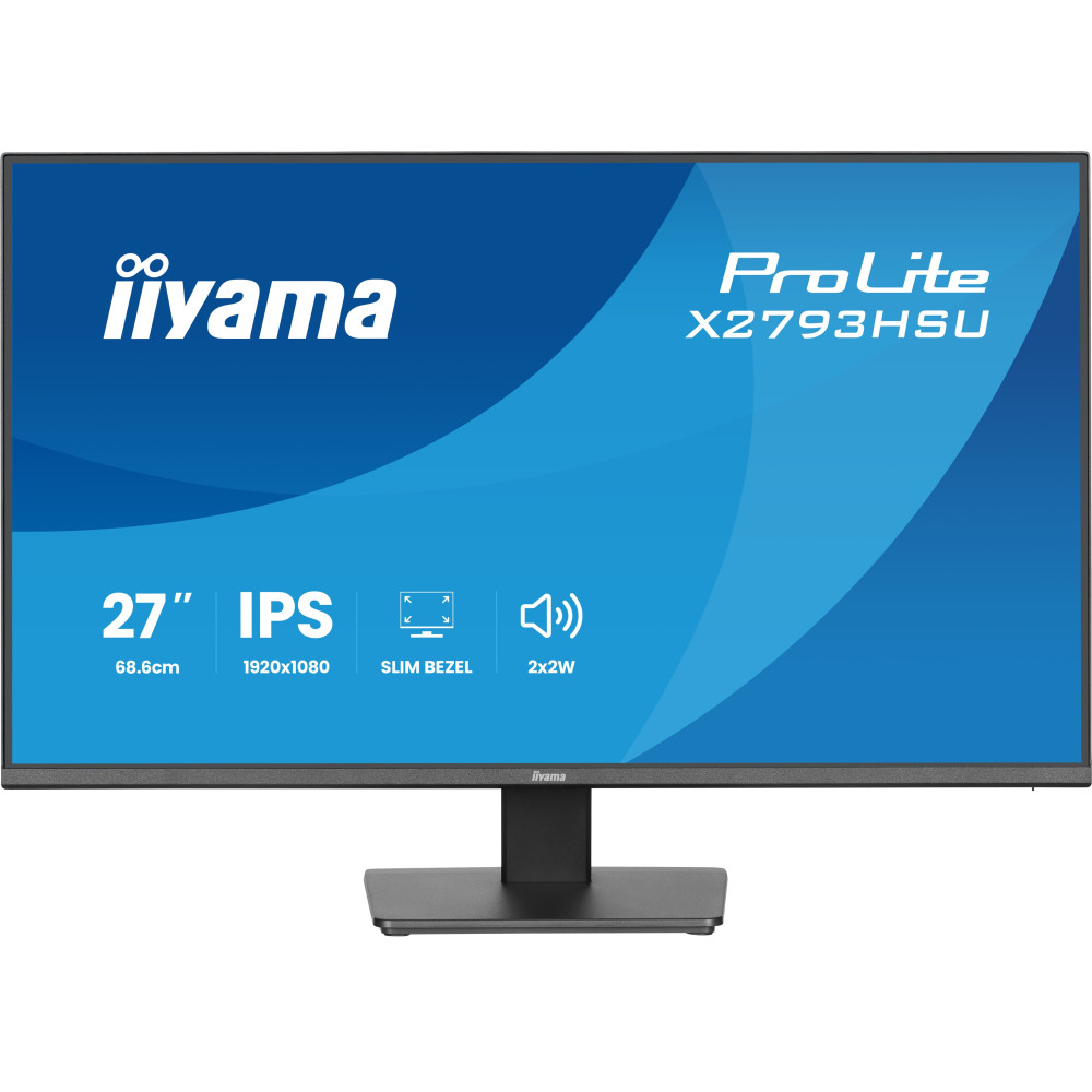 IIYAMA X2793HSU-B1 (ProLite) - 27p - IPS - HD1080 - 120Hz - 1ms - 350 cd/m? - HDMI - DP - 2xUSB - 2x2W - Inclinable - Noir