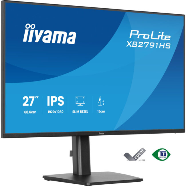 IIYAMA XB2791HS-B1 (ProLite) - 27p - IPS - HD1080 - 120Hz - 1ms - 350 cd/m? - HDMI - DP - 2x2W - Reglable - Inclinable - Noir